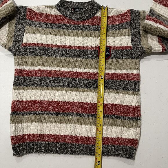 Pierre Carlo Italian Style Sweater Size M Wool Blend Knit Striped Red White Blue - Picture 5 of 9